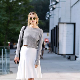 Street style: Svetr základ šatníku Street style: Svetr základ šatníku