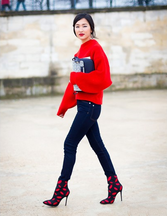 Street style: Svetr základ šatníku