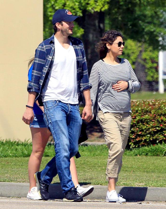 Mila, Ashton & Baby