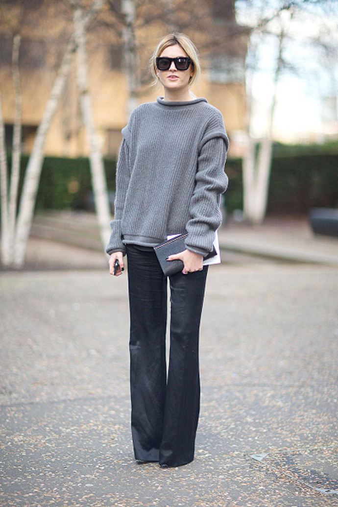 Street style: Svetr základ šatníku