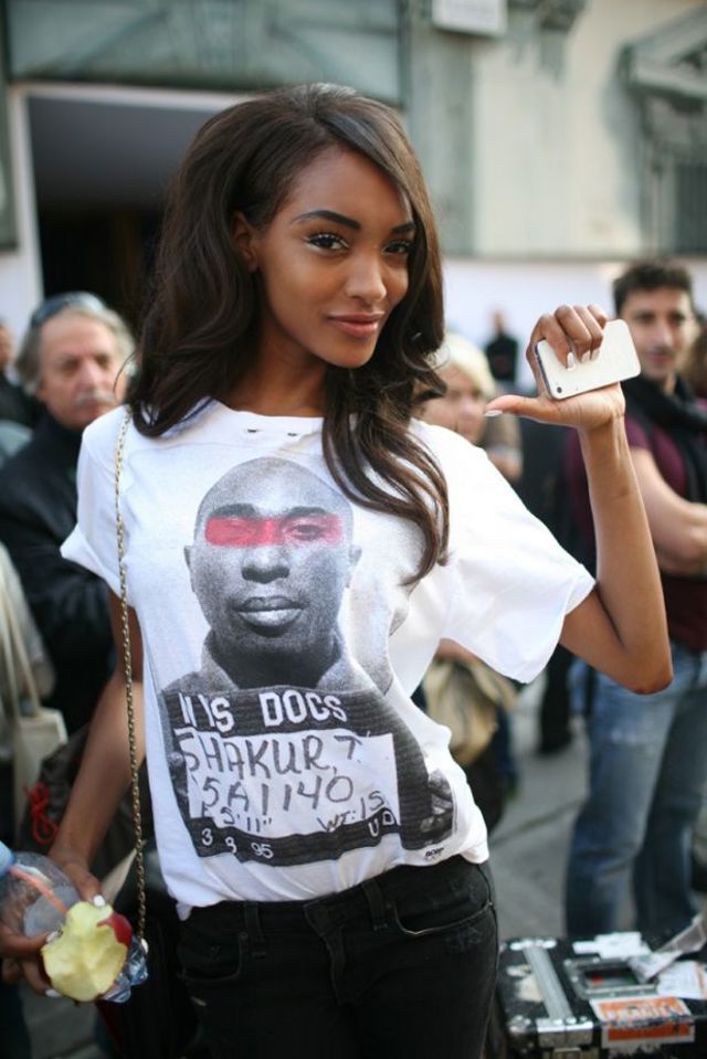 jourdan dunn spring 2013 milan fashion week born idol tupac t shirt 402bb jourdan dunn spring 2013 milan fashion week born idol tupac t shirt 402bb