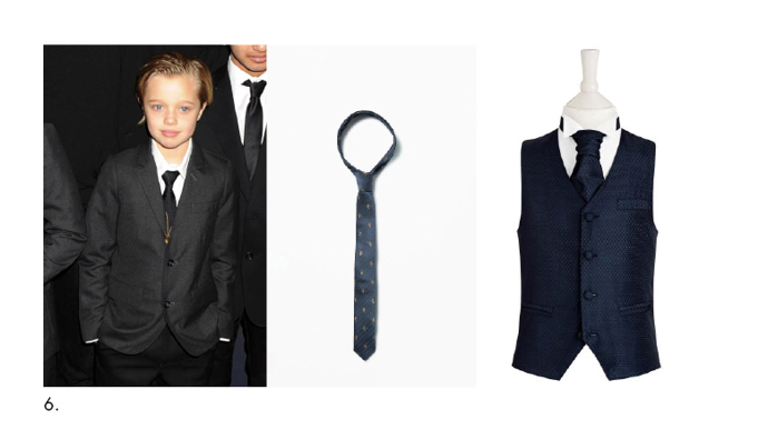 kravata, Zara, 269 Kč a vestička s kravatou, Next, 22 GBP