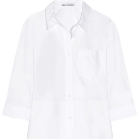 Dlouhá bílá košile. Acne Studios, 290 euro