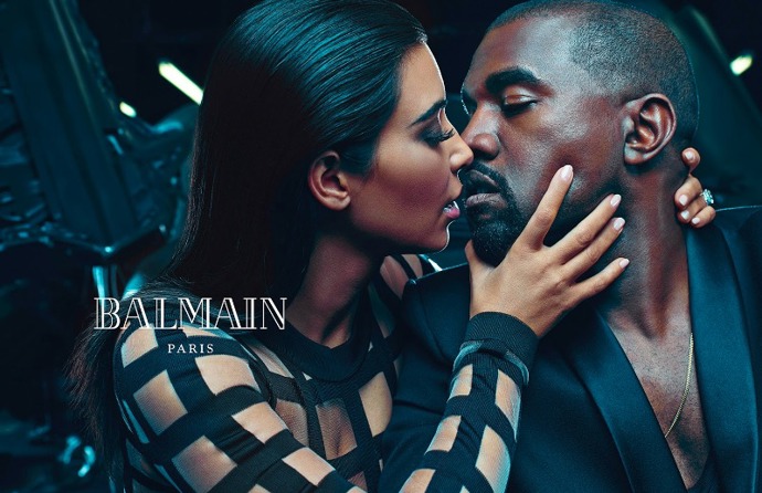 Kim Kardashian a její manžel Kanye West pro módní dům Balmain