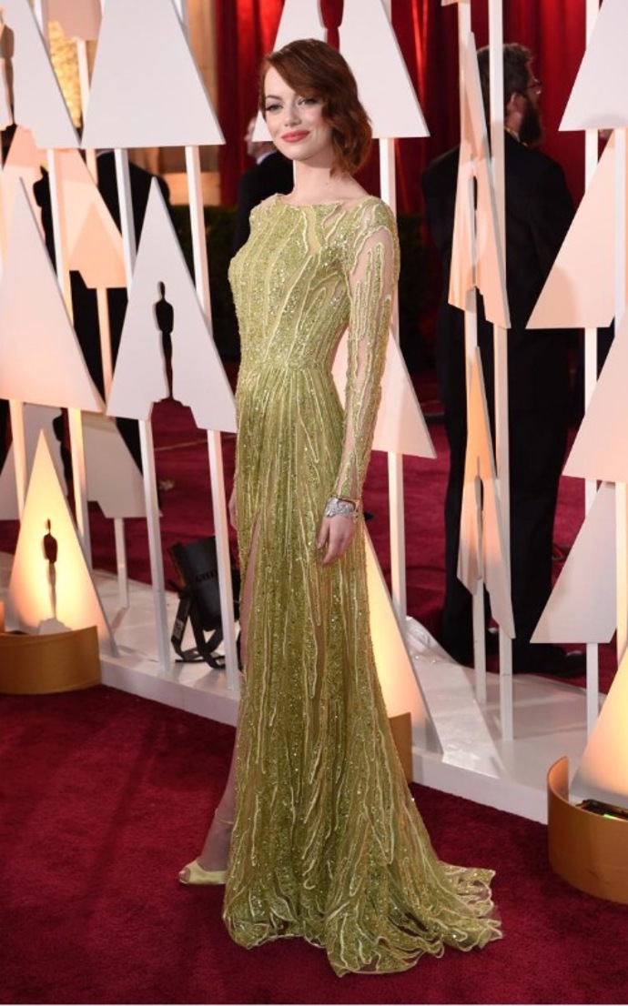2015 - Emma Stone v šatech Elie Saab