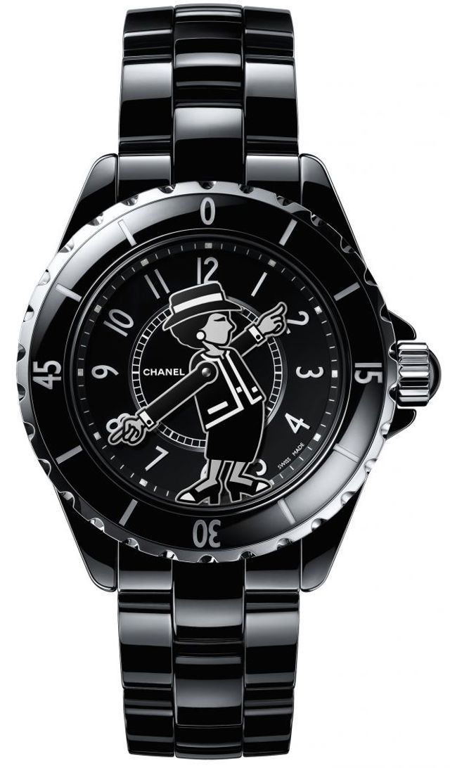 Chanel Mademoiselle J12 black 38 w 00942