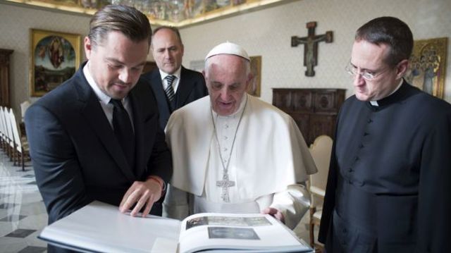 1280 Leonard DiCaprio Pope Francis Book AP 694018746736 637a3