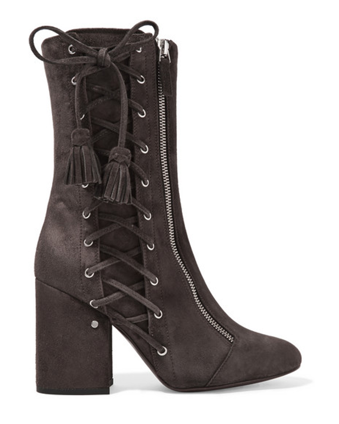 Šněrovací semišové boty Laurence Decade, www.net-a-porter.com