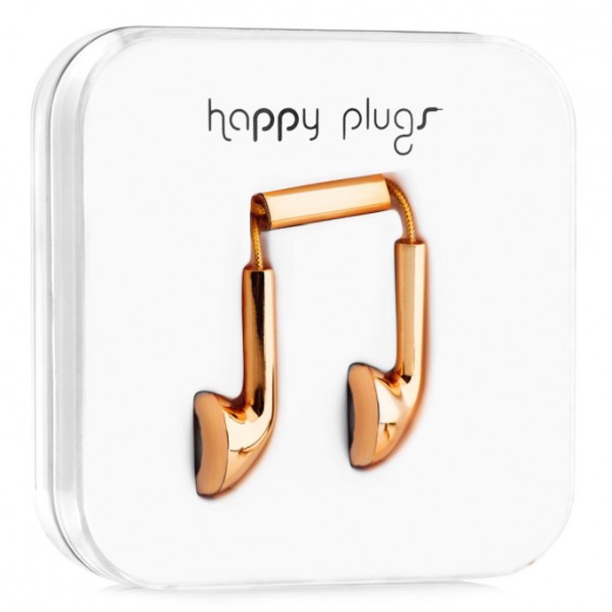 Buďte happy s Happy Plugs. Pokud si nemůžete dovolit luxusní verzi z růžového zlata za 15 tisíc dolarů, můžete mít „zlatá“ za pouhých 599 korun.