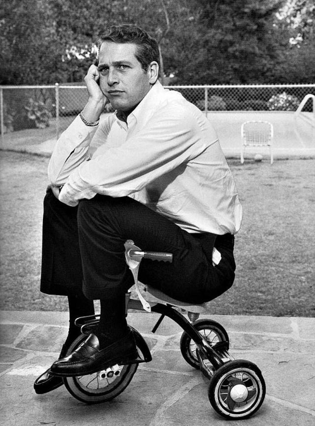 Paul Newman on a tricycle 95f50