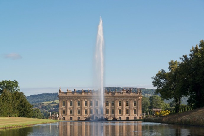 Zámek Chatsworth, Derbyshire.