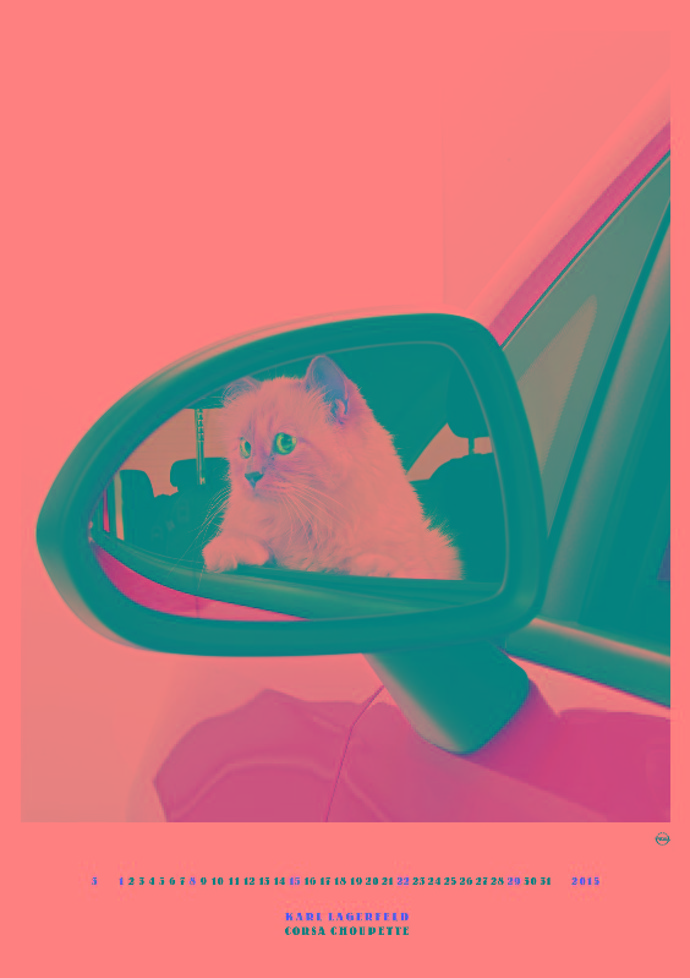 Choupette v reklamě na Opel