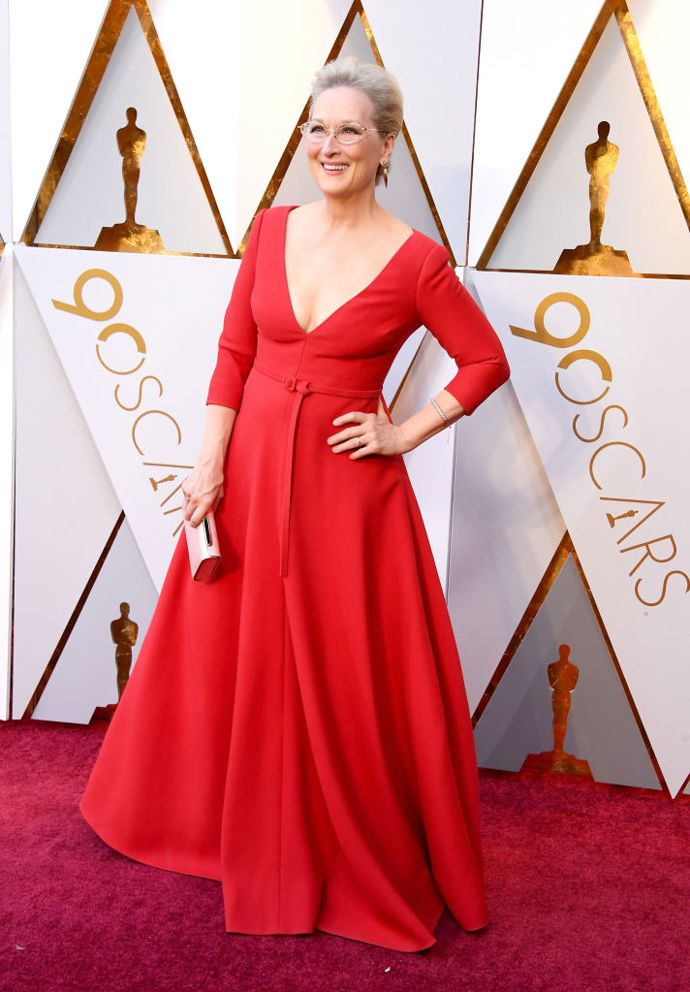 Meryl Streep

šaty: Christian Dior Haute Couture
šperky: Fred Leighton
