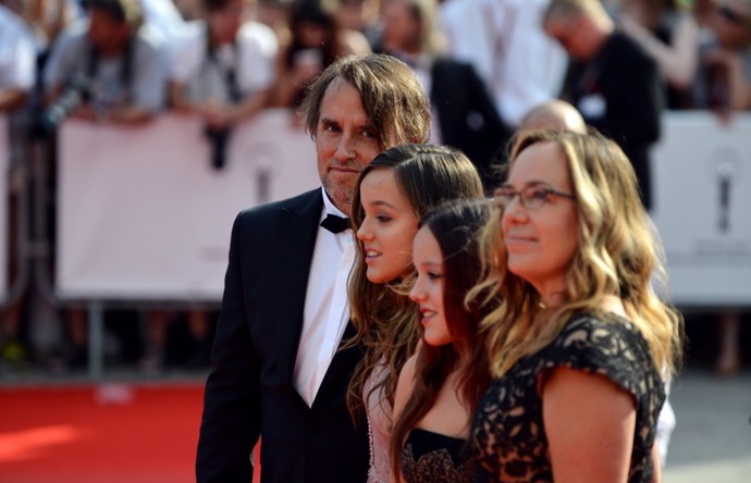 Režisér Richard Linklater s rodinou
