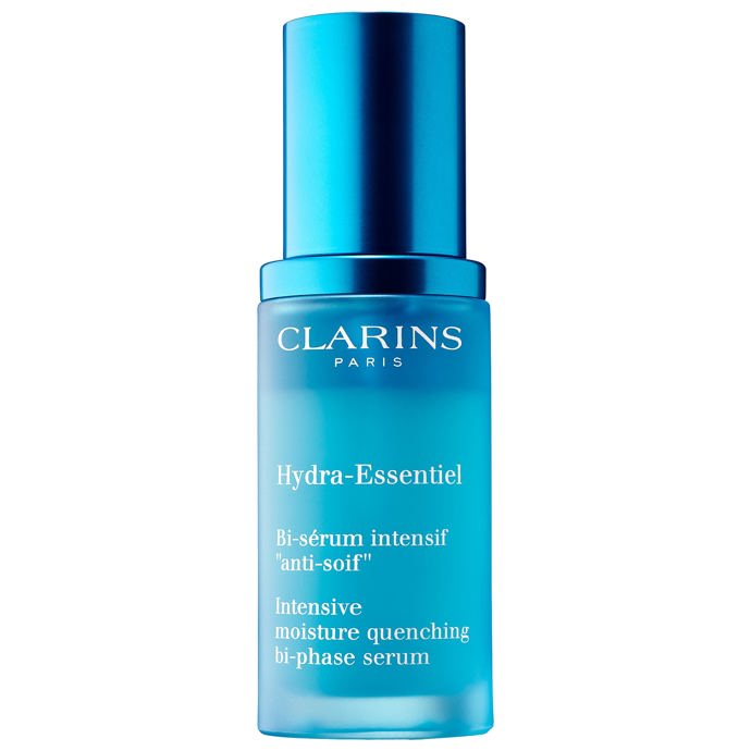 Clarins Hydra Essentlei Bi-Phase Serum, 1520 Kč

Nejlepší pro: dehydratovanou pleť. Intenzivní hydratační dvoufázové sérum je určené pro všechny ženy, které trpí na suchou a dehydratovanou pleť. 
