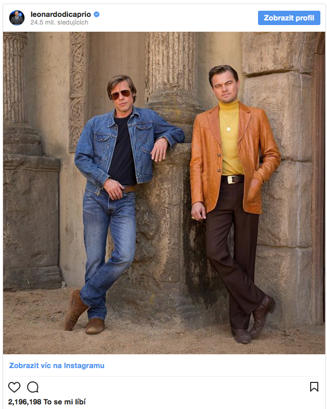 Leonardo DiCaprio a Brad Pitt hrají v novém Tarantinově filmu