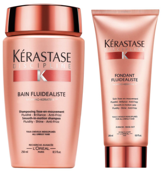 Když máte: nepoddajné vlasy

Kérastase Discipline Bain Fluidealiste Shampoo, 509 Kč

Kérastase Discipline Bain Fluidealiste Conditioner, 509 Kč
