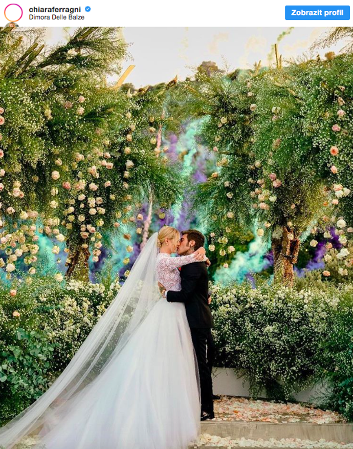 Chiara Ferragni v šatech Dior Haute Couture
