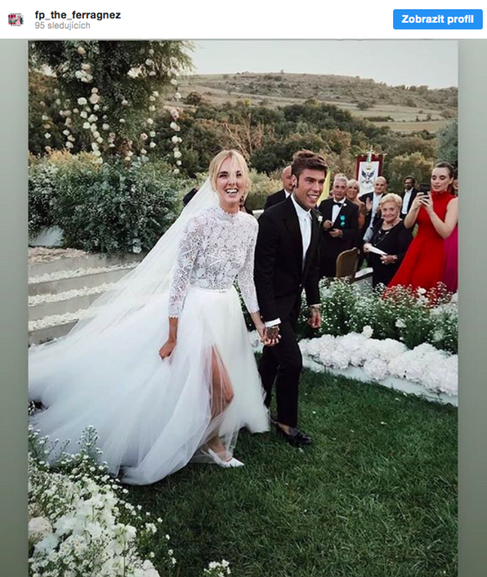 Chiara Ferragni v šatech Dior Haute Couture
