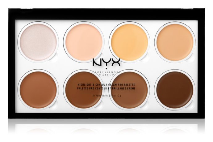 NYX Professional Makeup Highlight & Contour Cream Pro Palette
NYX Professional Makeup Highlight & Contour Cream Pro Palette