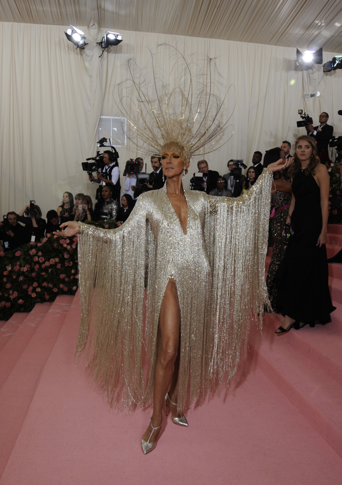 Celine Dion

Na MET Gala oblékla model Oscar de la Renta.
