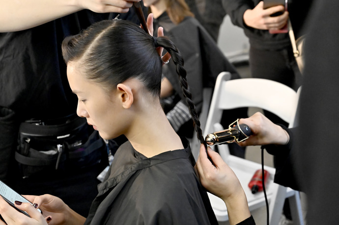 JONATHAN SIMKHAI backstage, NYFW fall/winter 2020
