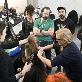 JONATHAN SIMKHAI backstage, NYFW fall/winter 2020
