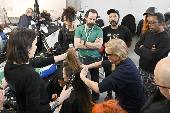 JONATHAN SIMKHAI backstage, NYFW fall/winter 2020
