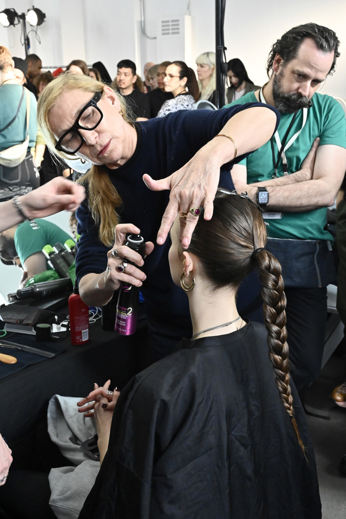 JONATHAN SIMKHAI backstage, NYFW fall/winter 2020
