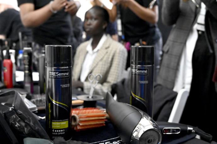 JONATHAN SIMKHAI backstage, NYFW fall/winter 2020
