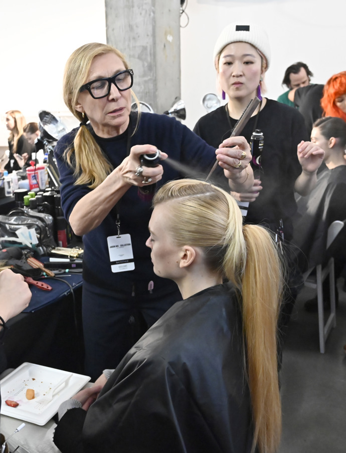 JONATHAN SIMKHAI backstage NYFW fall/winter 2020
