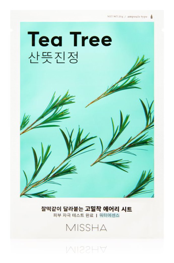 plátýnková maska, Airy Fit Tea Tree, Missha, 49 Kč
