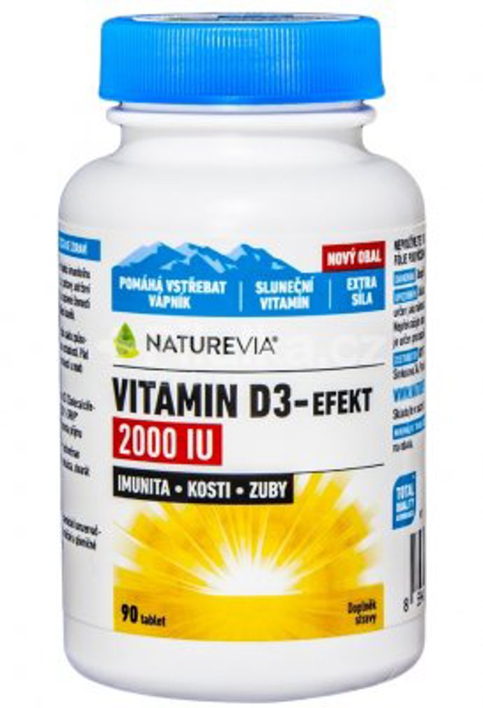 Swiss NatureVia Vitamin D3-Efekt 2000IU 90 tablet, prodává Pilulka.cz, 206 Kč

