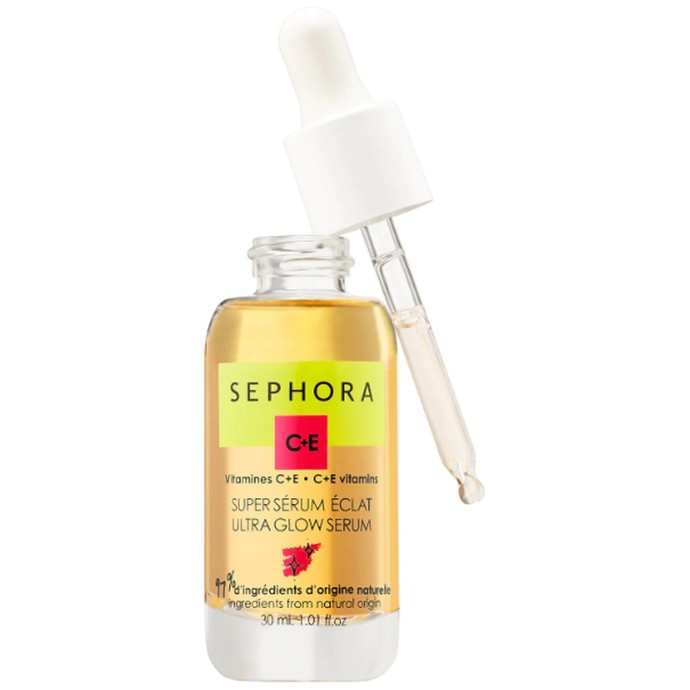 Rozjasňující a zpevňující sérum na obličej,, Ultra-Glow + Strengthening Serum, SEPHORA COLLECTION, prodává Sephora.cz, 490 Kč
