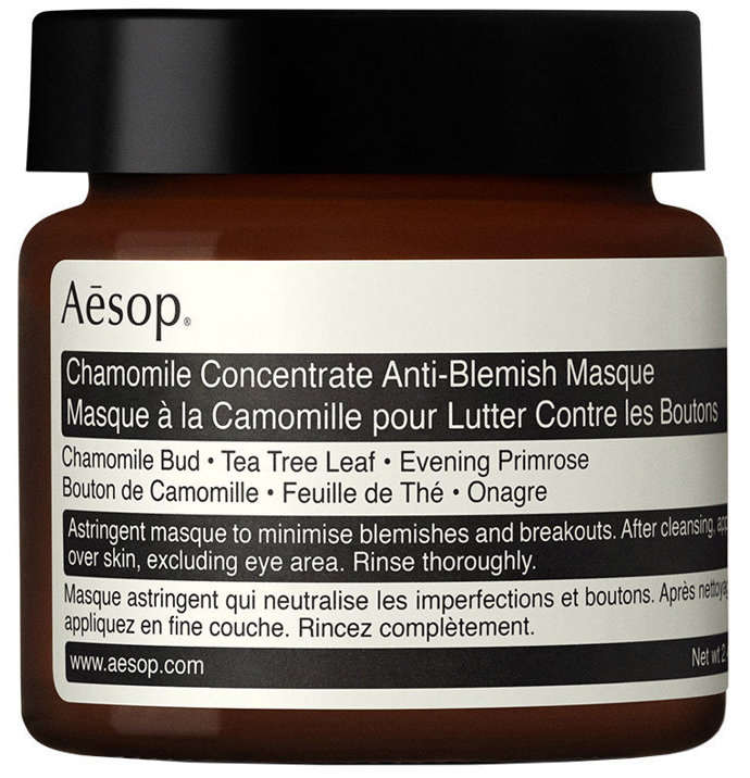 Antibakteriální a protizánětlivá maska, CHAMOMILE CONCENTRATE ANTI-BLEMISH MASQUE, AESOP, prodává Ingredients.cz, 970 Kč
