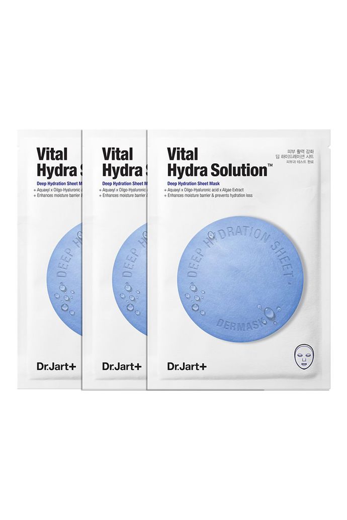 Maska pro hydrataci a výživu pleti, Dermask Water Jet Vital Hydra Solution, DR.JART+, prodává Sephora.cz, 170 Kč
