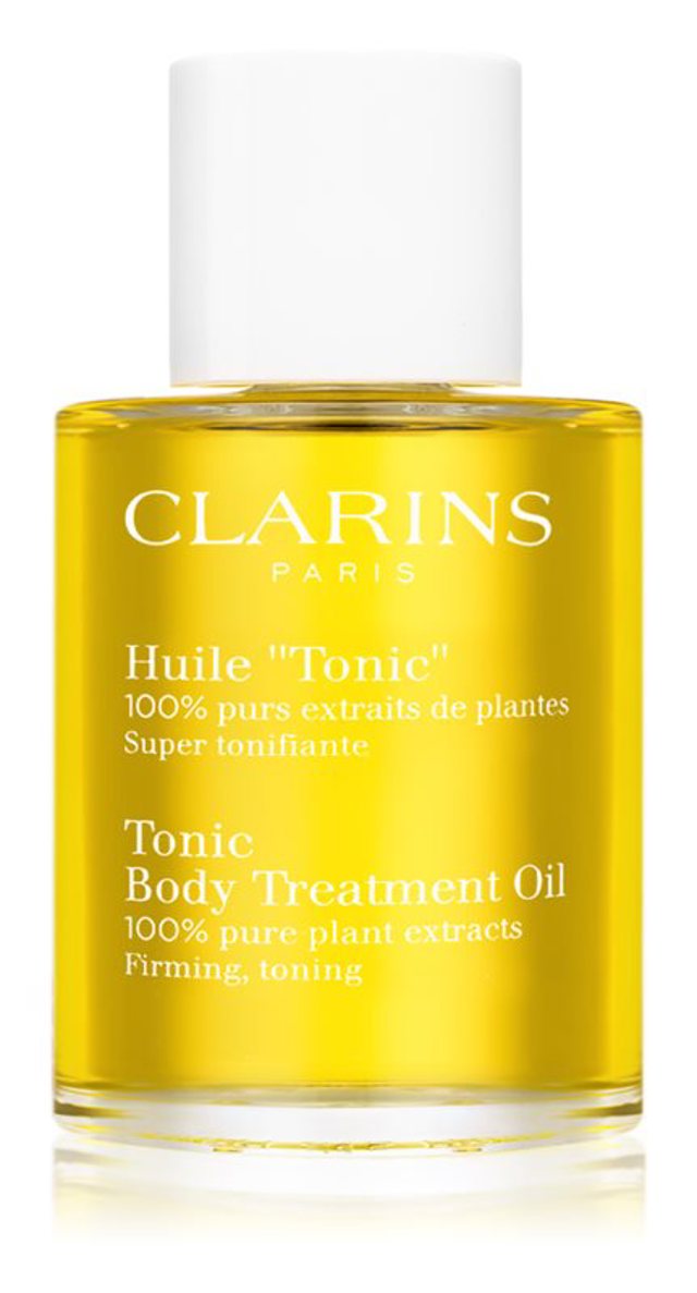 relaxační tělový olej s rostlinnými extrakty, Clarins Tonic Body Treatment Oil, 1296 Kč
relaxační tělový olej s rostlinnými extrakty, Clarins Tonic Body Treatment Oil, 1296 Kč