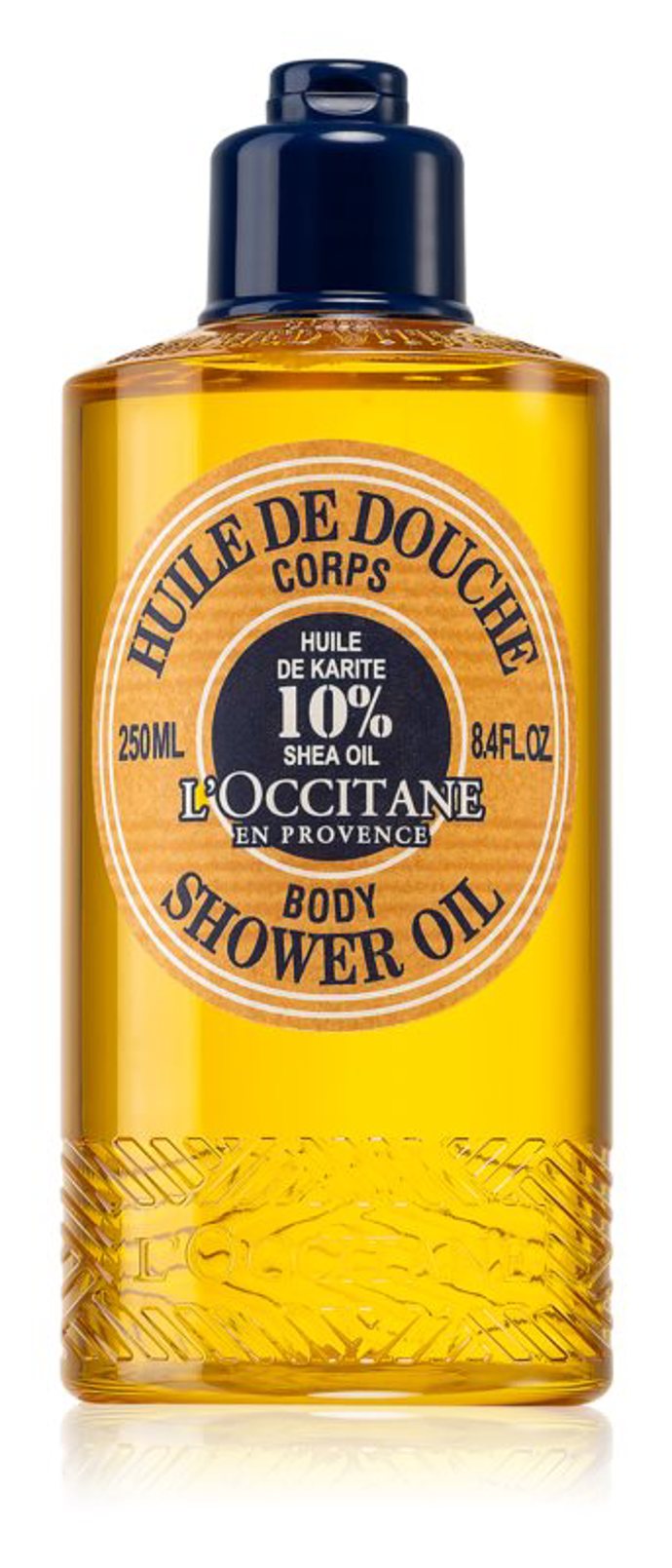 L’OCCITANE, Karité pečující sprchový olej, 450 Kč.
