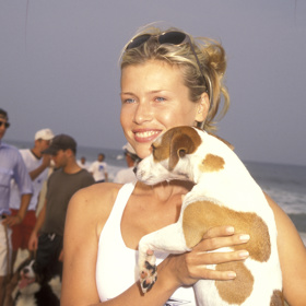 Daniela Peštová na Atlantic Beach v New Yorku, 1995
