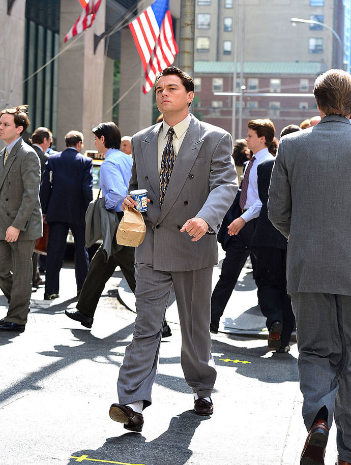 2012, na natáčení filmu Vlk z Wall street.
