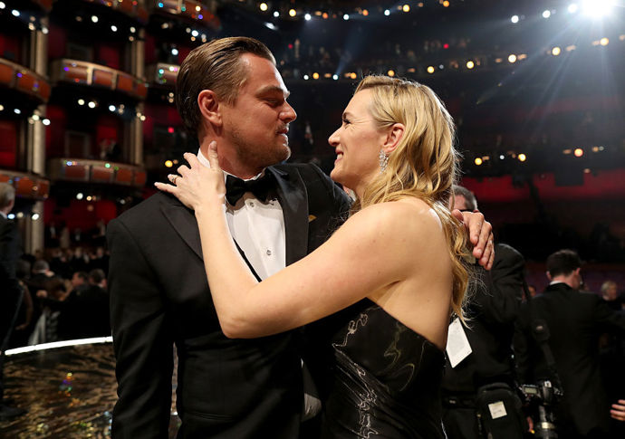 2016, s Kate Winslet na předávání Oscarů.
