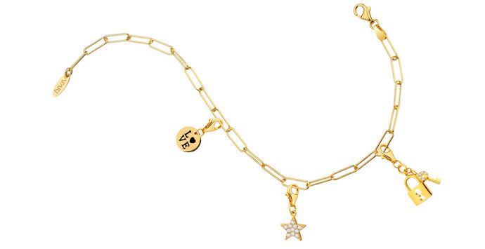 Náramek charms - sada - Love, hvězda, klíček, visací zámek | 2 900,00 Kč
