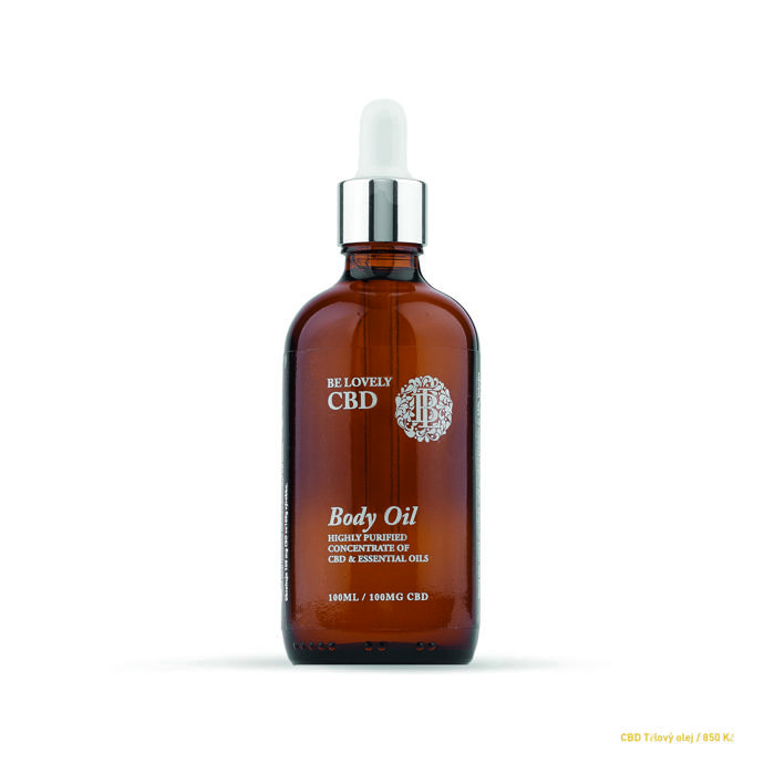 CBD tělový olej, Be Lovely CBD, Cena 850 Kč

