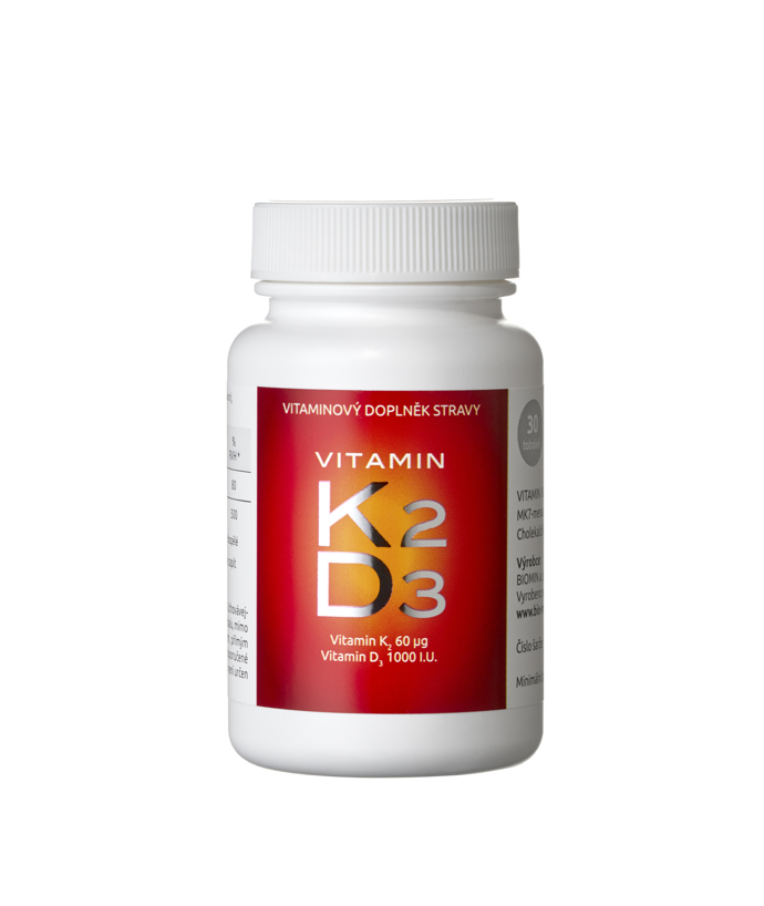 Vitamin K2 + D3, Biomin, 489 Kč (www.jsemstalekost.cz)
