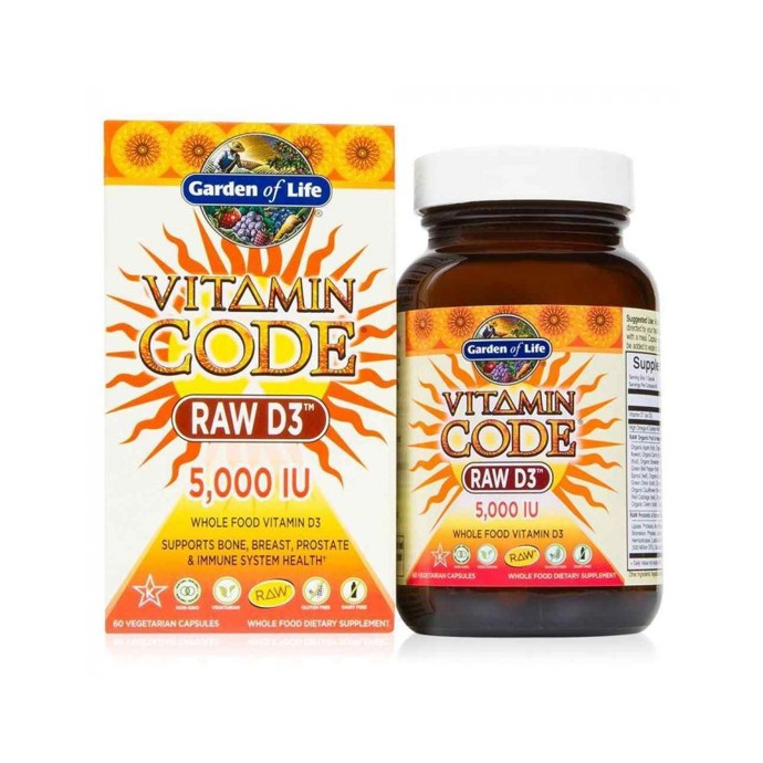 Raw Vitamin D3, Garden of Life, 619 Kč (prodává Puravia)
