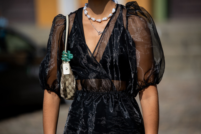 Modern black dress