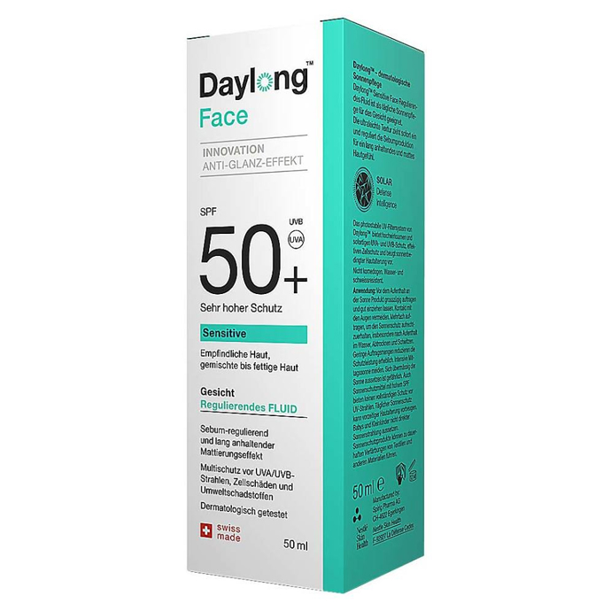 Daylong lehký fluid SPF 50+ spolehlivě ochrání i tu nejcitlivější pleť, 519 Kč, zakoupíte na e-shopu Chytrá lékárna
