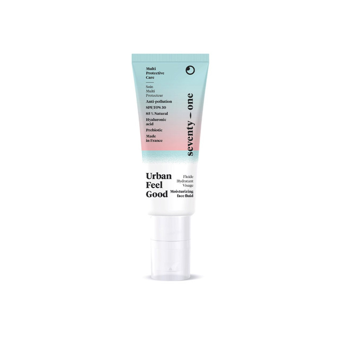 SEVENTYONE Urban Feel Good pleťový fluid SPF 30 obsahuje 85 % přírodních složek, 769 Kč, zakoupíte na e-shopu Vemzu
