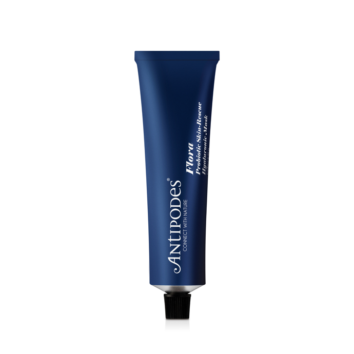Flora Probiotic Skin-Rescue Hyaluronic Mask. Hydratační krémová maska pro uvolnění stresu a osvěžení citlivé pleti. 

