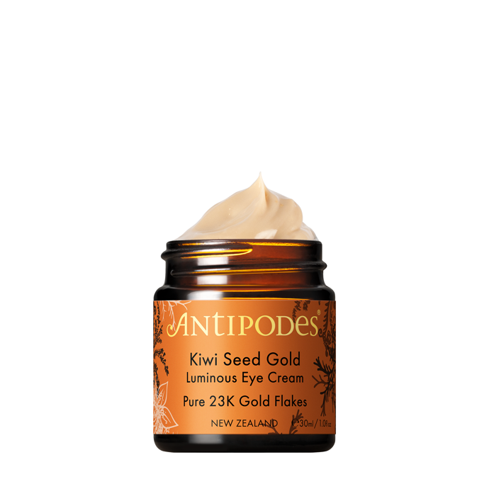 Kiwi Seed Gold Luminous Eye Cream. Luxusní oční krém, který rozjasňuje, vyhlazuje a zdokonaluje celé oční okolí.
